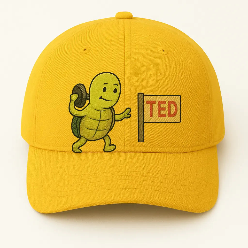 A turtle giving a talk on patience, an example of a funny birthday shirt design