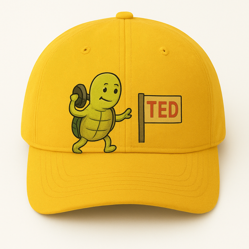 Prompt: A turtle hosting a TED Talk on patience.