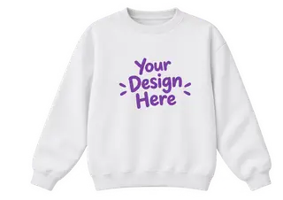 Blank white sweatshirt, ready for your design